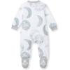 imageBurts Bees Baby Baby Girls Pajamas Zip Front NonSlip Footed Sleeper Pjs 100 Organic CottonHello Moon Light Blue