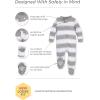 imageBurts Bees Baby Baby Girls Pajamas Zip Front NonSlip Footed Sleeper Pjs 100 Organic CottonNavy Rugby Stripe