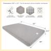 imageBurts Bees Baby Essential Organic Cotton Fitted Crib Sheet Breathable for Boy Girl Standard Crib ampamp Toddler MattressesHeather Grey