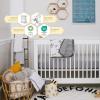 imageBurts Bees Baby Essential Organic Cotton Fitted Crib Sheet Breathable for Boy Girl Standard Crib ampamp Toddler MattressesSky