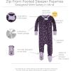 imageBurts Bees Baby Girls Snug Fit OnePiece Footed NonSlip Sleeper PajamasDusty Dandelion