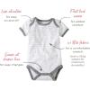 imageBurts Bees Baby Organic Cotton Bodysuits  Baby Boy ampamp Girl Short and Long Sleeve OnePieces 5PackHeather Grey Prints