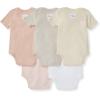 imageBurts Bees Baby Organic Cotton Bodysuits  Baby Boy ampamp Girl Short and Long Sleeve OnePieces 5PackPink Sand