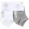 imageBurts Bees Baby Unisex Baby Socks Ankle or Crew Height Made with Soft Organic Cotton 6 Packs with NonSlip Grips for BabiesHeather GreyWhite