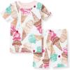 imageBurts Bees Baby Baby Girls Pajamas Tee and Pant 2Piece Pj Set 100 Organic CottonIce Cream Social