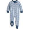 imageBurts Bees Baby Baby Girls Pajamas Zip Front NonSlip Footed Sleeper Pjs 100 Organic CottonWatercolor Chevron