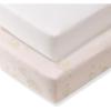 imageBurts Bees Baby Essential Organic Cotton Fitted Crib Sheet Breathable for Boy Girl Standard Crib ampamp Toddler MattressesGood Night Sky Pink 2pk