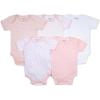 imageBurts Bees Baby Organic Cotton Bodysuits  Baby Boy ampamp Girl Short and Long Sleeve OnePieces 5PackBlossom Prints