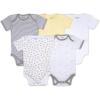 imageBurts Bees Baby Organic Cotton Bodysuits  Baby Boy ampamp Girl Short and Long Sleeve OnePieces 5PackSunshine Prints