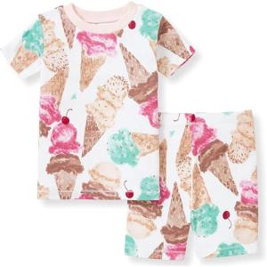 imageBurts Bees Baby Baby Girls Pajamas Tee and Pant 2Piece Pj Set 100 Organic CottonIce Cream Social