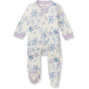 imageBurts Bees Baby Girls Organic Cotton Sleep and Play Footed Pajamas Onepiece Zip Front Romper Baby Essentials