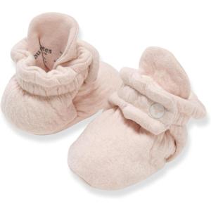 imageBurts Bees Baby Newborn Essentials Unisex Organic Cotton BootiesQuilted Pastel Pink
