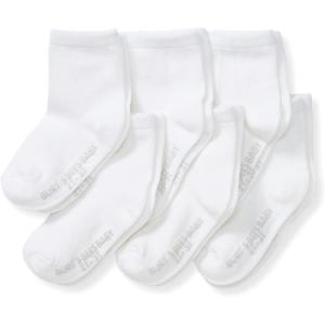 imageBurts Bees Baby Unisex Baby Socks Ankle or Crew Height Made with Soft Organic Cotton 6 Packs with NonSlip Grips for BabiesCloud Crew Socks