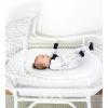imageBassinet Sheet Infant Fitted BEESNUG Cover 100 Organic Cotton Soft Unisex Newborn Essentials for All Standard Oval or Rectangle Bassinet Bed Pads or Mattresses  15 x 33 InchesWhite