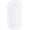 imageBassinet Sheet Infant Fitted BEESNUG Cover 100 Organic Cotton Soft Unisex Newborn Essentials for All Standard Oval or Rectangle Bassinet Bed Pads or Mattresses  15 x 33 InchesWhite