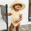 imageBurts Bees Baby Baby Girls Romper  100 Organic Cotton OnePiece Shortall Girl Outfit for Sizes Newborn to 24 MonthsLeafy Jungle