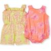 imageBurts Bees Baby Baby Girls Romper  100 Organic Cotton OnePiece Shortall Girl Outfit for Sizes Newborn to 24 MonthsTransparent Jungle