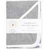 imageBurts Bees Baby Hooded Towels Absorbent Knit Terry Super Soft Single Ply 100 Organic CottonHeather Grey