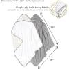 imageBurts Bees Baby Hooded Towels Absorbent Knit Terry Super Soft Single Ply 100 Organic CottonHoneybeeGrey