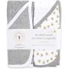 imageBurts Bees Baby Hooded Towels Absorbent Knit Terry Super Soft Single Ply 100 Organic CottonHoneybeeGrey