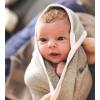 imageBurts Bees Baby Hooded Towels Absorbent Knit Terry Super Soft Single Ply 100 Organic CottonHoneybeeGrey