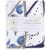 imageBurts Bees Baby Hooded Towels Absorbent Knit Terry Super Soft Single Ply 100 Organic CottonIndigo Moons