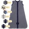 imageBurts Bees Baby Unisex Beekeeper Wearable Blanket Organic Cotton  Light Weight or Medium Weight  Newborn EssentialsMidnight Stripe