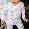 imageBurts Bees Baby babyboys Sleeper Pjs 100 Organic Cotton Onepiece Footie Zip Up Jumpsuit Snug Fit PajamasHappy Earth Hands