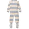 imageBurts Bees Baby babyboys Sleeper Pjs 100 Organic Cotton Onepiece Footie Zip Up Jumpsuit Snug Fit PajamasQuarry Blue Rugby Stripe