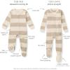 imageBurts Bees Baby babyboys Sleeper Pjs 100 Organic Cotton Onepiece Footie Zip Up Jumpsuit Snug Fit PajamasWatercolor Gecko