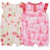 imageBurts Bees Baby babygirls Rompers Set of 2 Bubbles One Piece Jumpsuits 100 Organic Cotton
