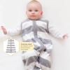 imageBurts Bees Baby unisexbaby Beekeeper Wearable Blanket 100 Organic Cotton Swaddle Transition Sleeping BagRugby Stripe Heather Grey