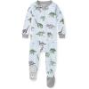 imageBurts Bees Baby Boys Snug Fit OnePiece Footed NonSlip SleeperHappy Herbivores