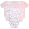 imageBurts Bees Baby Unisex Short Sleeve Organic Cotton Bodysuits 3PackTossed Tulips