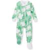 imageBurts Bees Baby babyboys Sleeper Pjs 100 Organic Cotton Onepiece Footie Zip Up Jumpsuit Snug Fit PajamasArtsy Clover