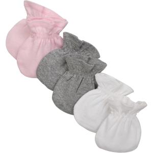 imageBurts Bees Baby Baby Girls Mittens NoScratch Mitts 100 Organic Cotton Set of 3Blossom