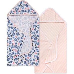 imageBurts Bees Baby Hooded Towels Absorbent Knit Terry Super Soft Single Ply 100 Organic CottonBotanical Gardens