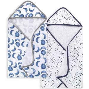 imageBurts Bees Baby Hooded Towels Absorbent Knit Terry Super Soft Single Ply 100 Organic CottonHello Moon