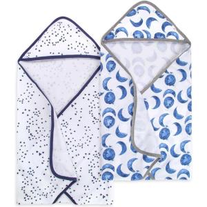 imageBurts Bees Baby Hooded Towels Absorbent Knit Terry Super Soft Single Ply 100 Organic CottonIndigo Moons
