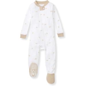 imageBurts Bees Baby babyboys Sleeper Pjs 100 Organic Cotton Onepiece Footie Zip Up Jumpsuit Snug Fit PajamasGolden Bee