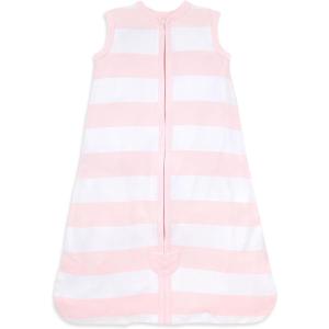 imageBurts Bees Baby unisexbaby Beekeeper Wearable Blanket 100 Organic Cotton Swaddle Transition Sleeping BagRugby Stripe Blossom