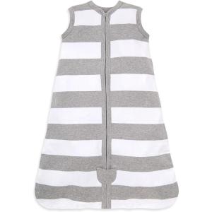 imageBurts Bees Baby unisexbaby Beekeeper Wearable Blanket 100 Organic Cotton Swaddle Transition Sleeping BagRugby Stripe Heather Grey