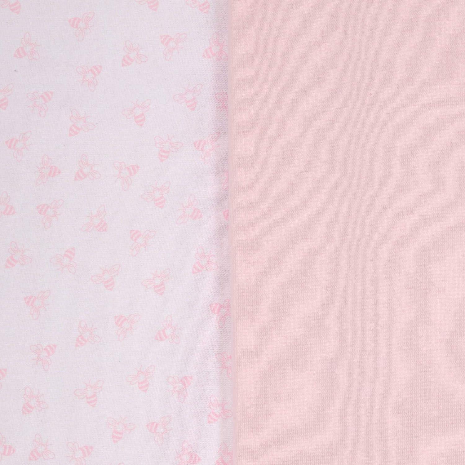 imageBurts Bees Baby Infant Receiving Blankets Made with 100 Organic Cotton Stretchy and Soft Honey Bee Newborn Swaddle Blanket  Size 29 x 29 Inches  2 Pack SetBlossom