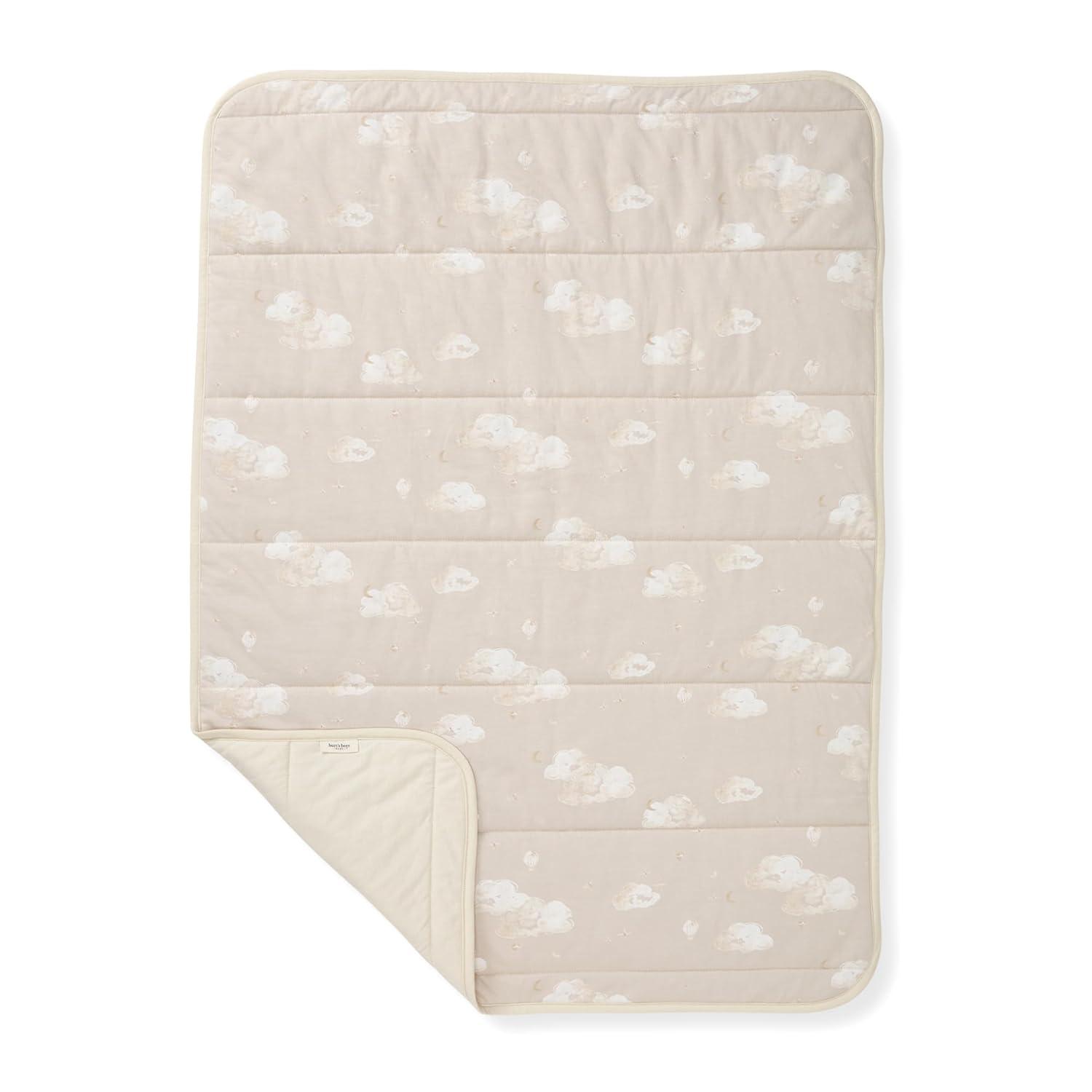imageBurts Bees Baby Infant Reversible Blankets 100 Organic Cotton GOTS Certified  Pine Forest Prints with Quilting Pattern Soft Nursery Blanket with 100 Polyester Fill for Size 30 x 40 InchGood Night Sky