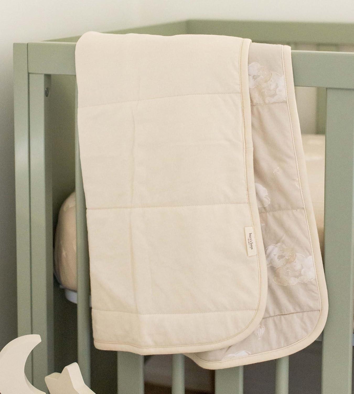 imageBurts Bees Baby Infant Reversible Blankets 100 Organic Cotton GOTS Certified  Pine Forest Prints with Quilting Pattern Soft Nursery Blanket with 100 Polyester Fill for Size 30 x 40 InchGood Night Sky