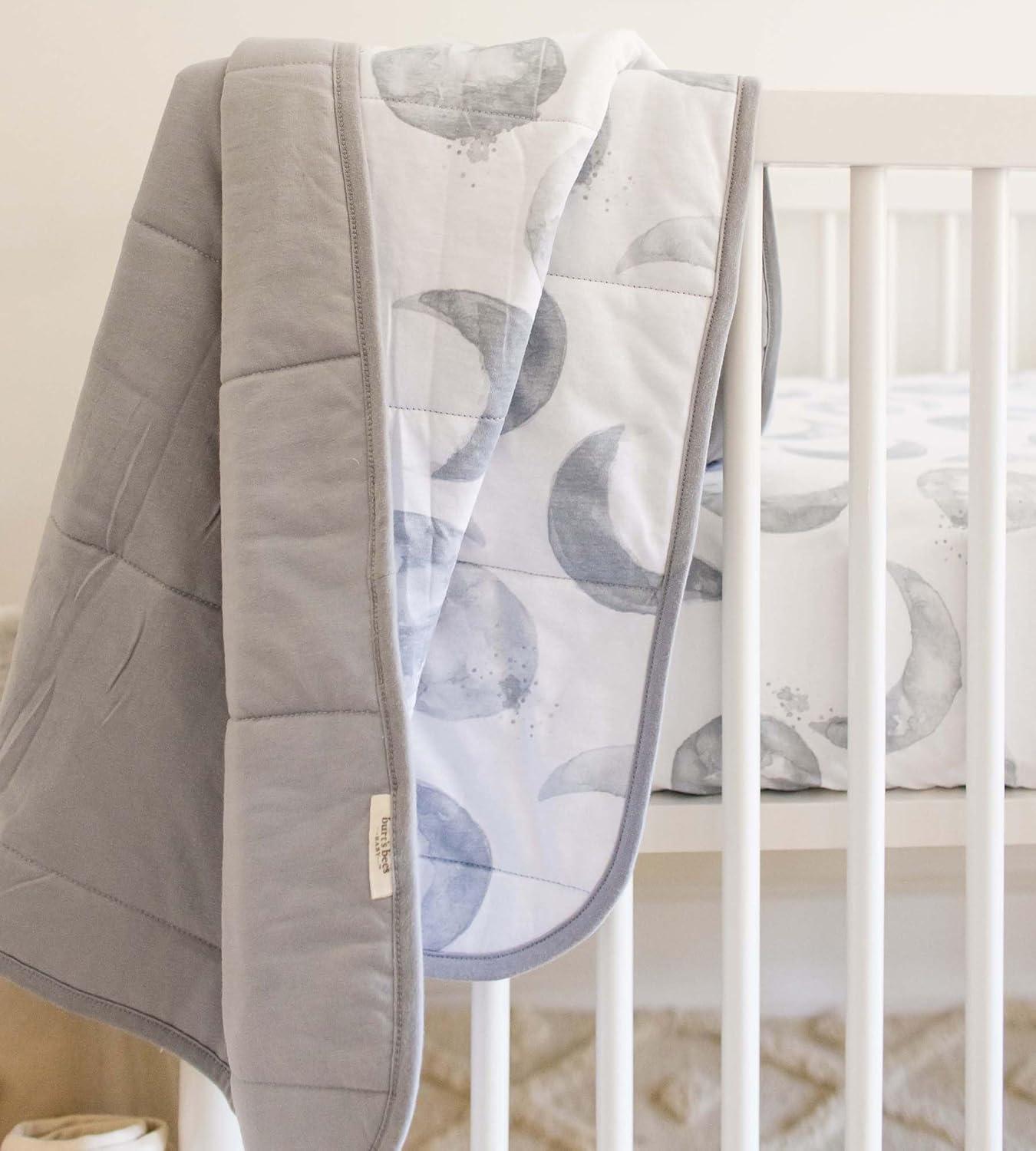 imageBurts Bees Baby Infant Reversible Blankets 100 Organic Cotton GOTS Certified  Pine Forest Prints with Quilting Pattern Soft Nursery Blanket with 100 Polyester Fill for Size 30 x 40 InchCloud Hello Moon