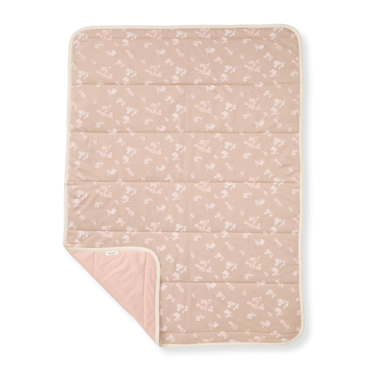 imageBurts Bees Baby Infant Reversible Blankets 100 Organic Cotton GOTS Certified  Pine Forest Prints with Quilting Pattern Soft Nursery Blanket with 100 Polyester Fill for Size 30 x 40 InchWhimsical Floral