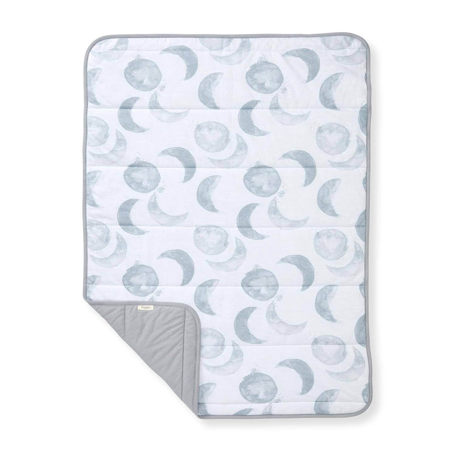 imageBurts Bees Baby Infant Reversible Blankets 100 Organic Cotton GOTS Certified  Pine Forest Prints with Quilting Pattern Soft Nursery Blanket with 100 Polyester Fill for Size 30 x 40 InchCloud Hello Moon