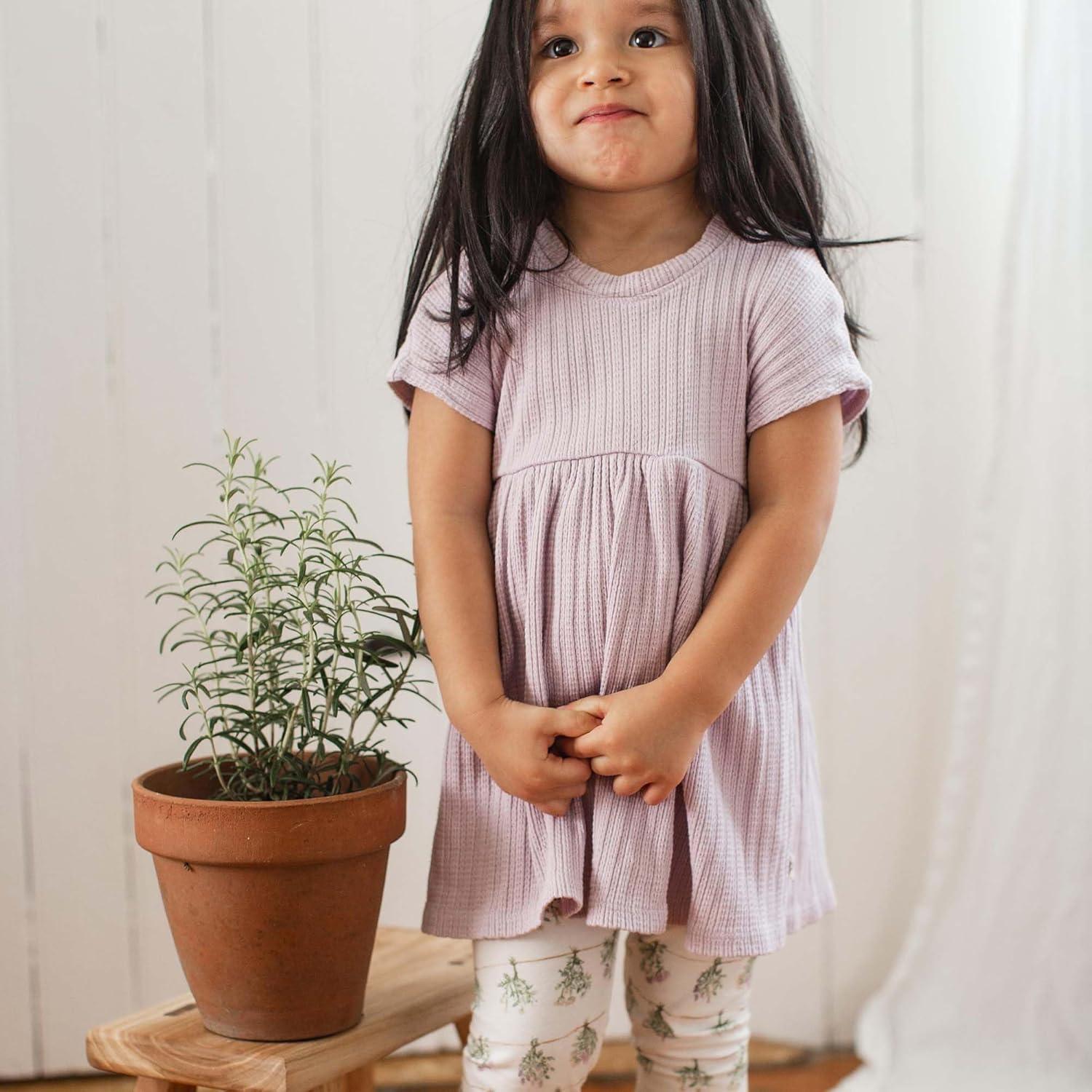 imageBurts Bees Baby babygirls Short Sleeve Top and Leggings Set Outfit Bundle 100 Organic CottonFresh Herbs