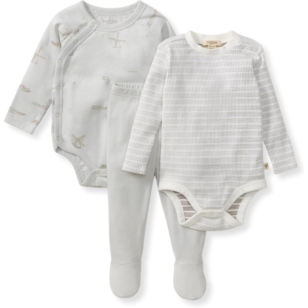 imageBurts Bees Baby Unisex Baby Bodysuit and Pant Set 100 Organic Cotton Infant OutfitAmsterdam